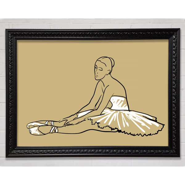 Bright Star Beige Weiß Ballerina 4 Einzelner Bilderrahmen Kunstdrucke